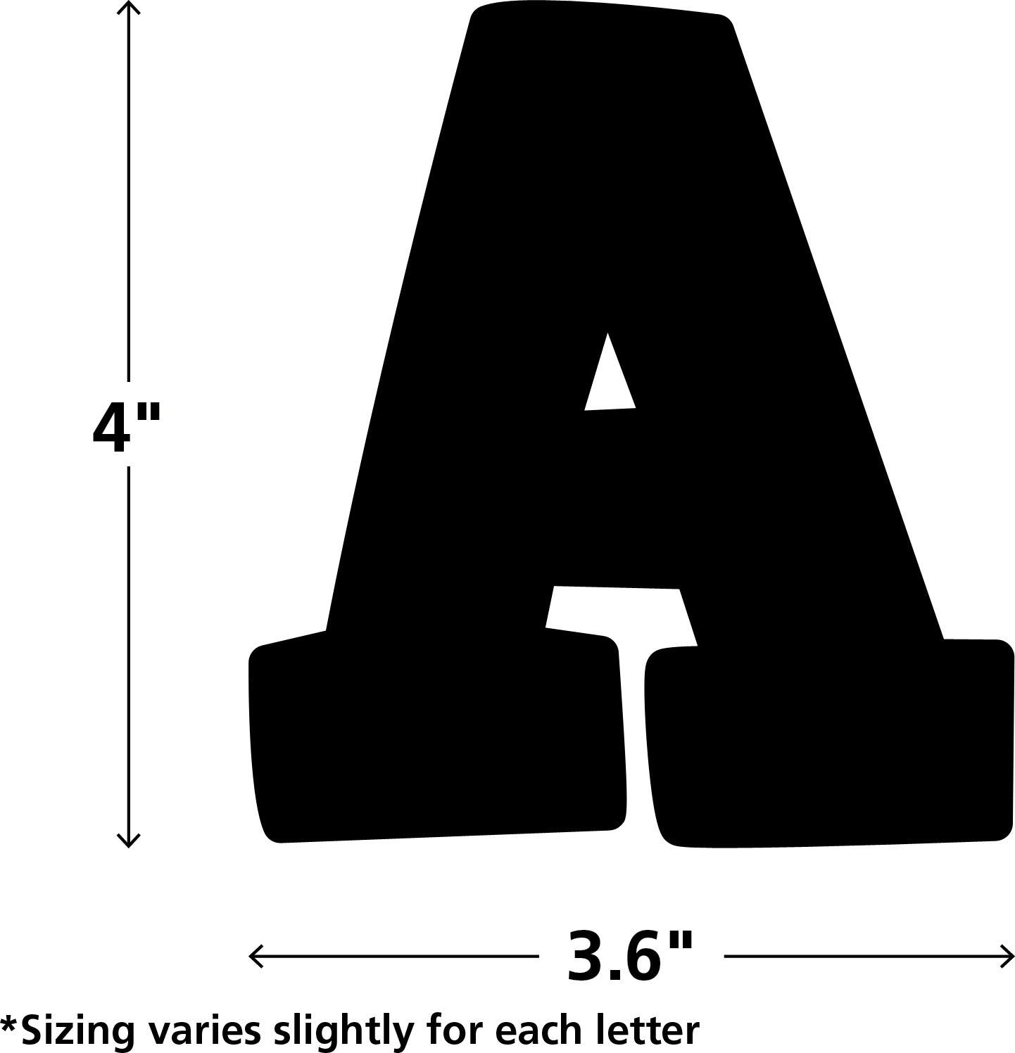 Black Bold Block 4" Letters Combo Pack