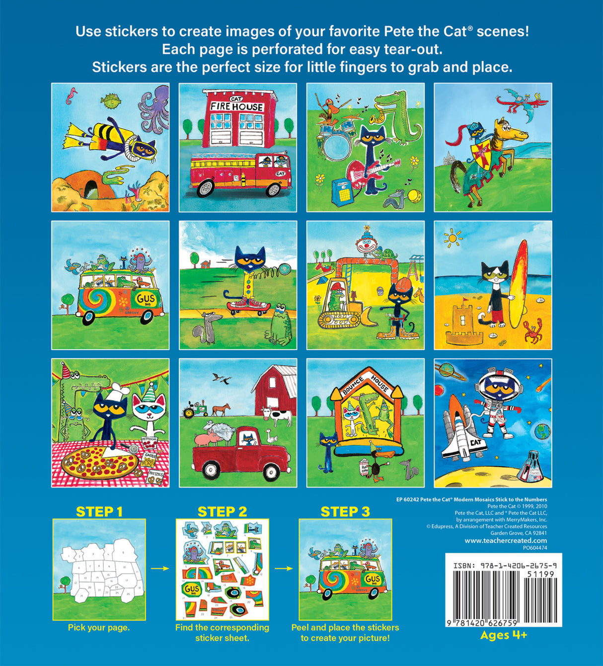 Pete the Cat® Modern Mosaics Stick to the Numbers