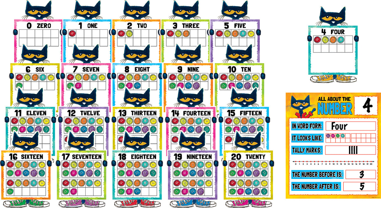 Pete the Cat® Numbers 0–20 Bulletin Board