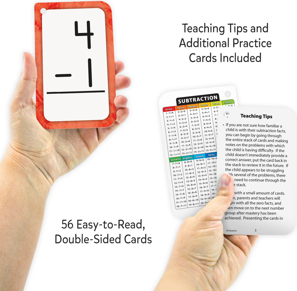 Subtraction 0–12 Flash Cards