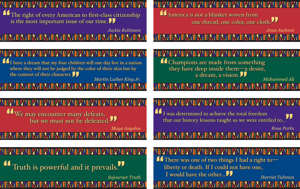 Black American Quotes Mini Bulletin Board