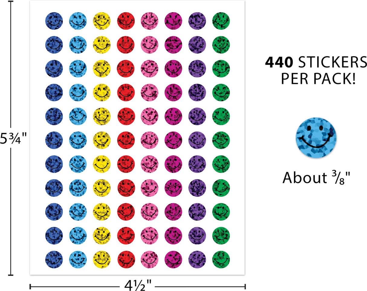 Happy Face Sparkle Mini Stickers Valu-Pak