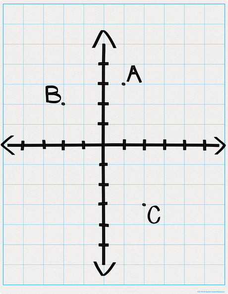 Graphing Grid 1-1/2 Inch Squares Write-On/Wipe-Off Chart