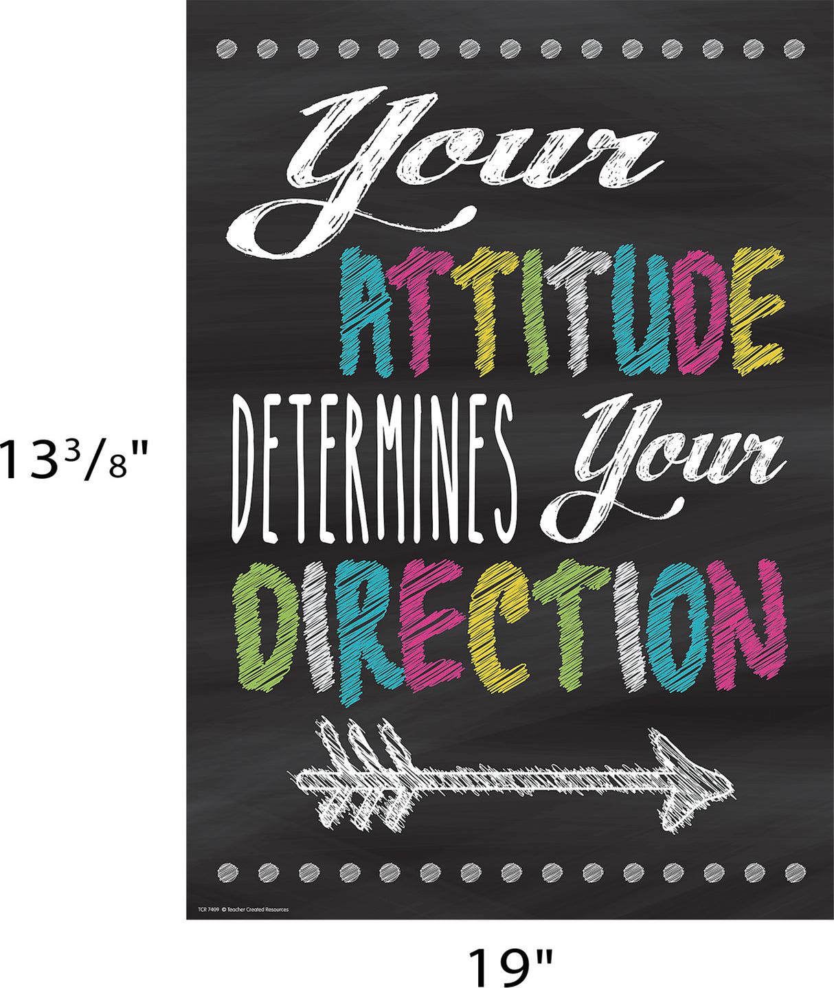 Your Attitude Determines Your Direction Positive Poster