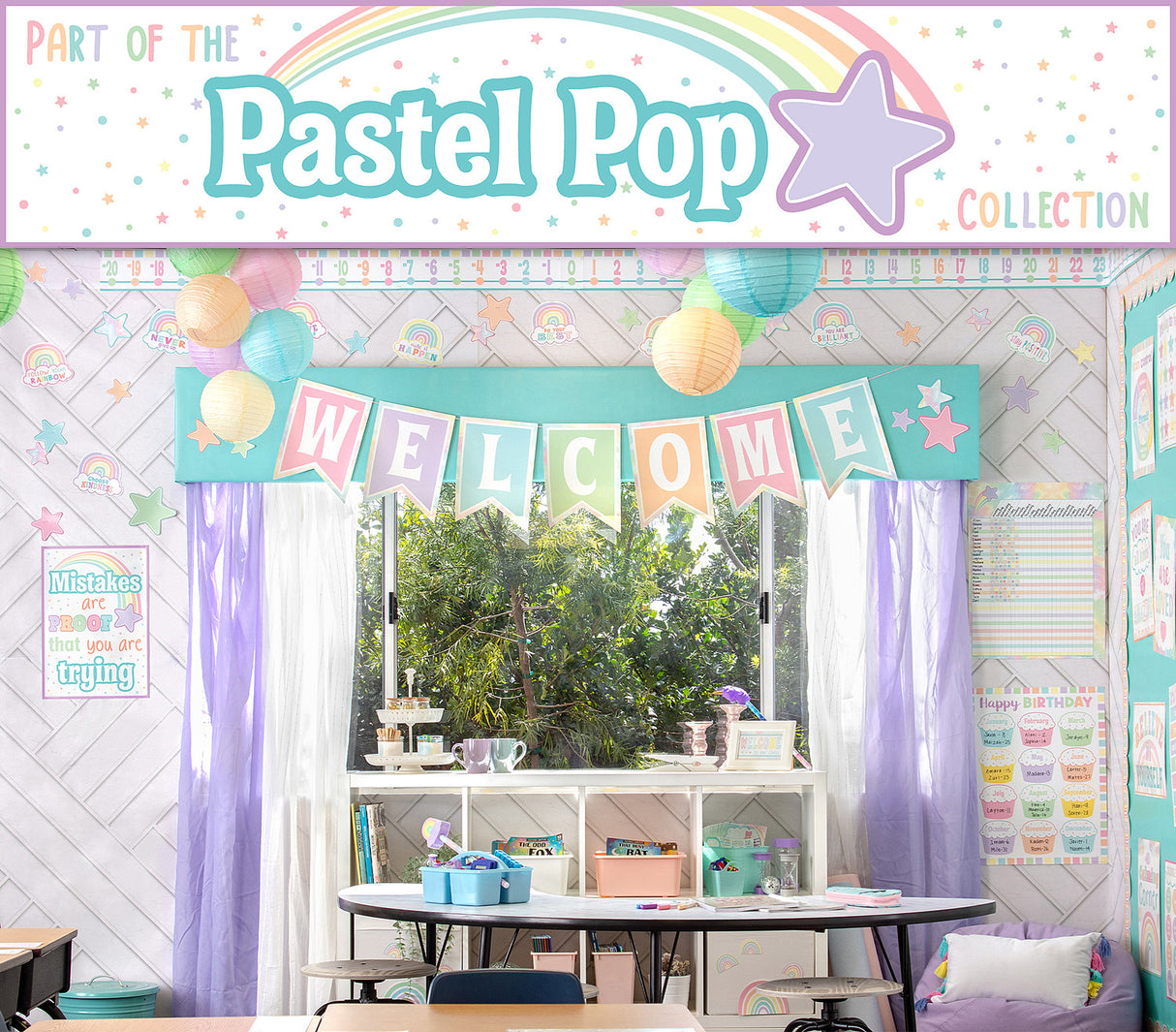 Pastel Pop Happy Birthday Chart