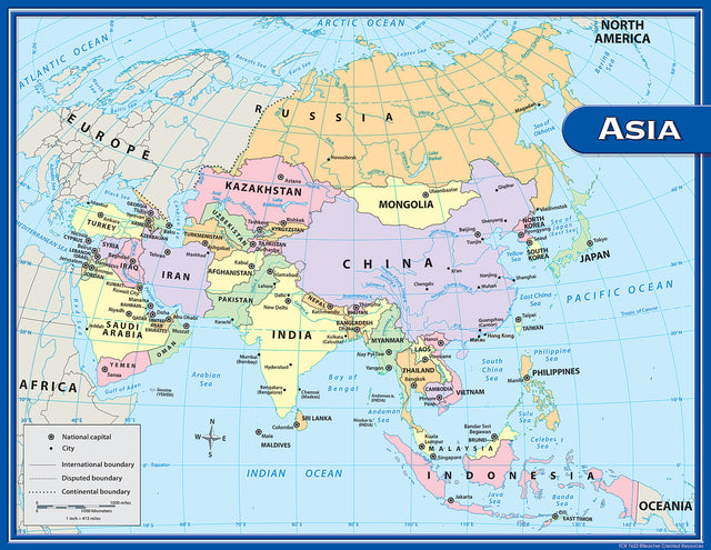 Asia Map Chart