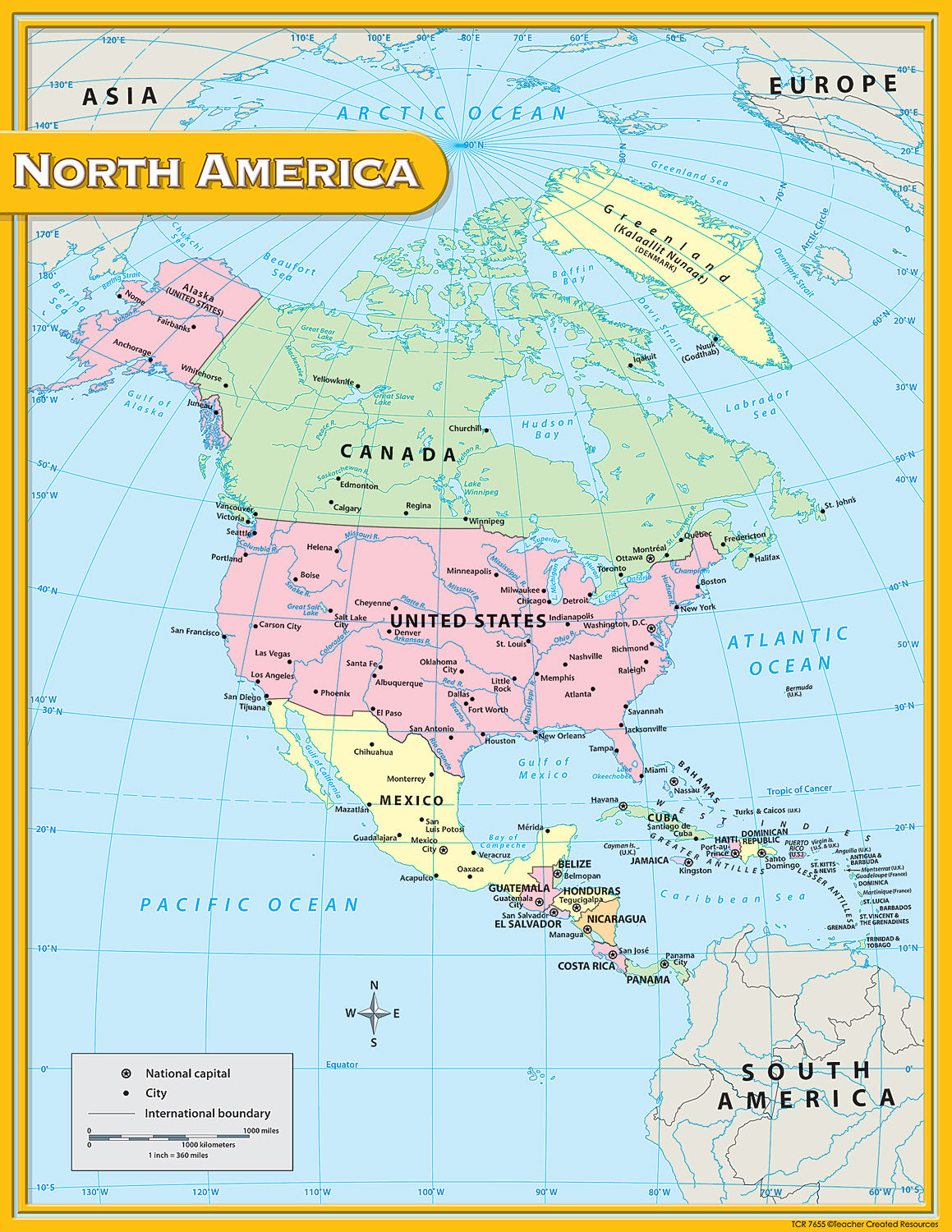 North America Map Chart