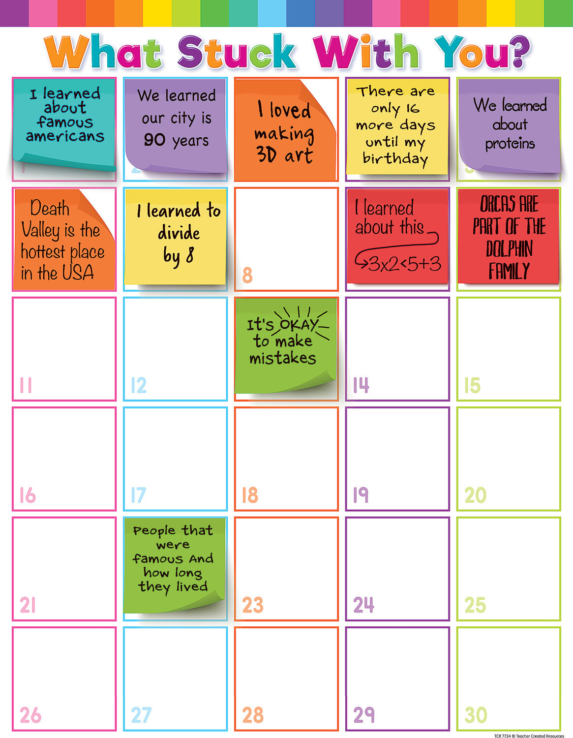 Colorful What Stuck With You? Chart