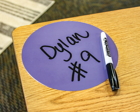 Spot On® Dry-Erase Desktop Writing Spots Bright Circles - 7"