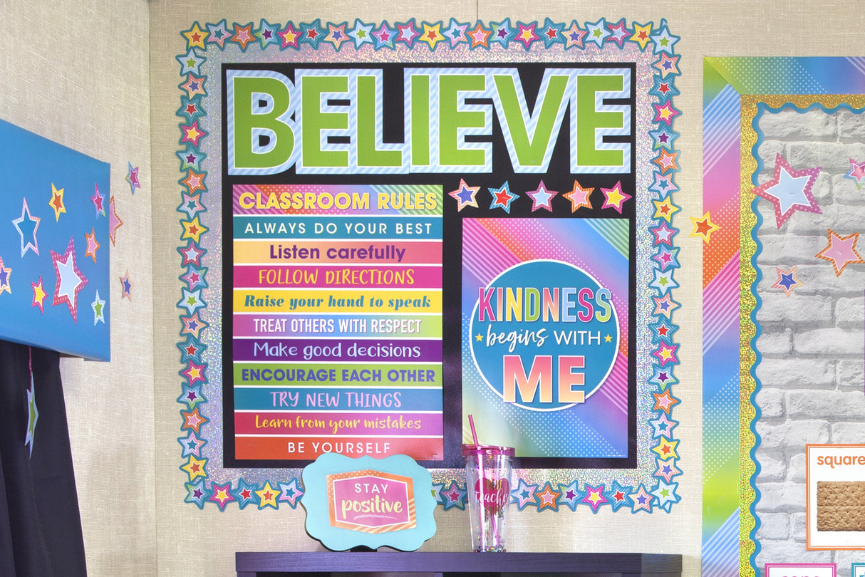 Colorful Vibes Classroom Rules Chart