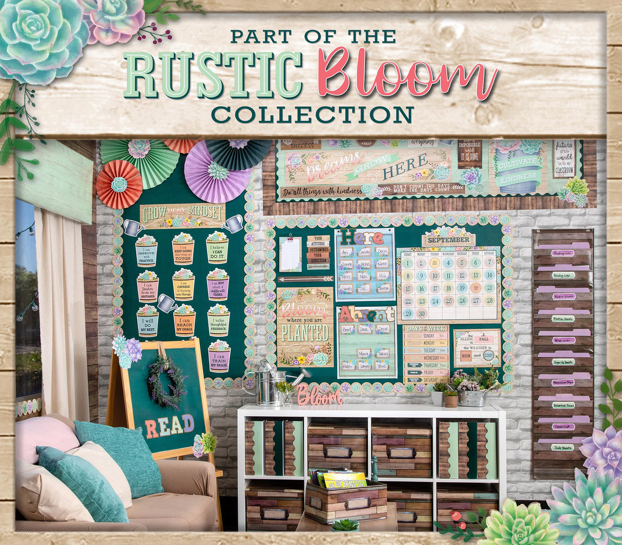 Rustic Bloom Happy Birthday Chart