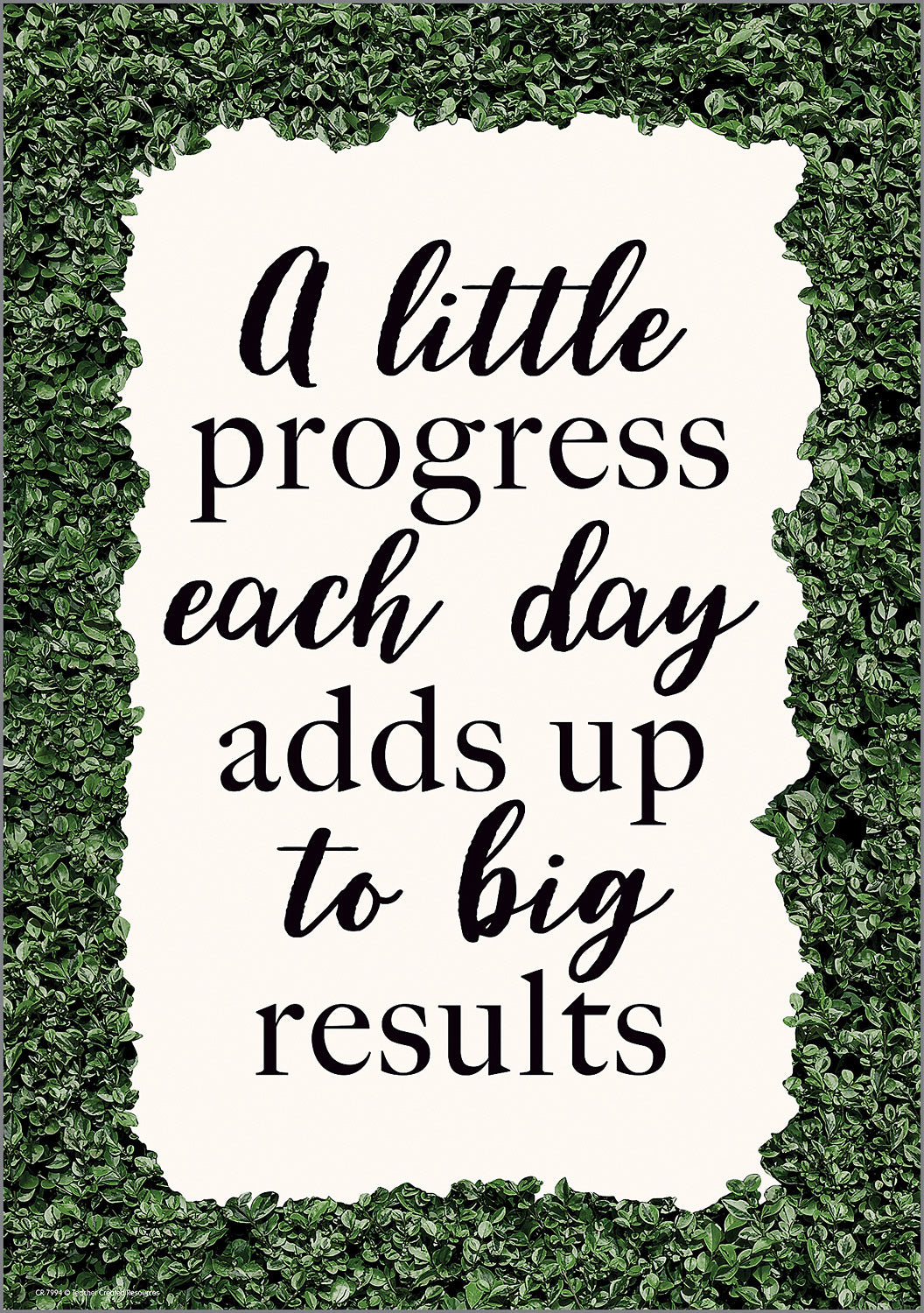 A Little Progress Each Day Adds Up to Big Results Positive Poster