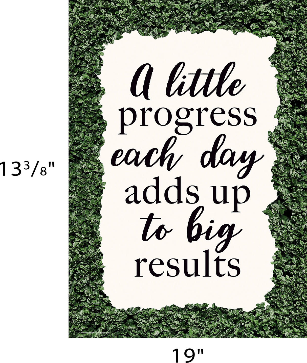 A Little Progress Each Day Adds Up to Big Results Positive Poster