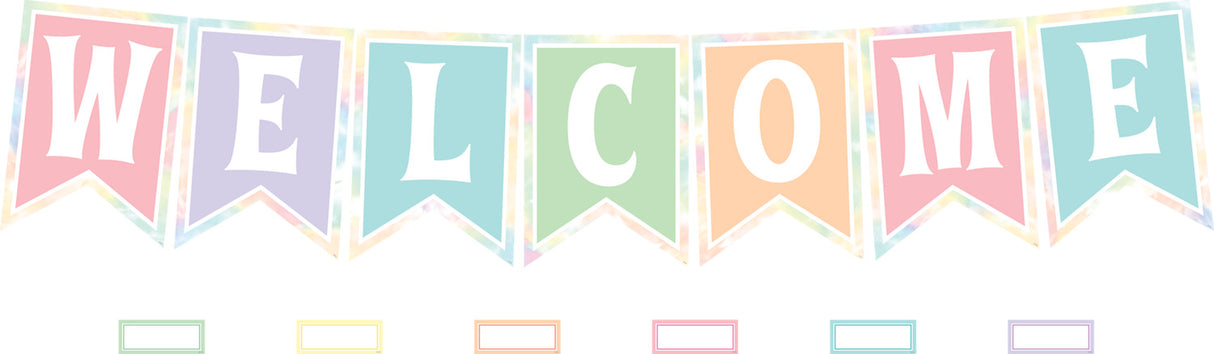 Pastel Pop Pennants Welcome Bulletin Board