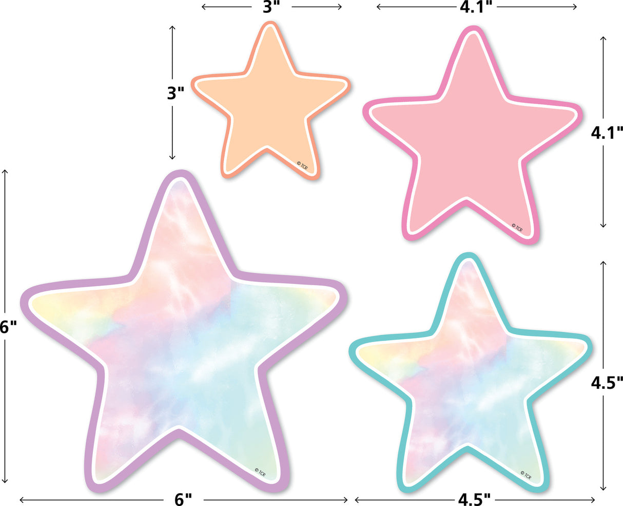 Pastel Pop Stars Accents - Assorted Sizes