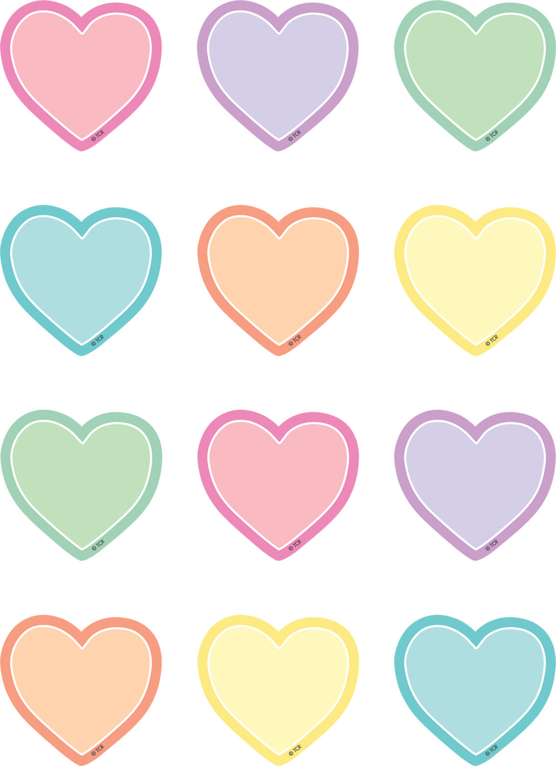 Pastel Pop Hearts Mini Accents