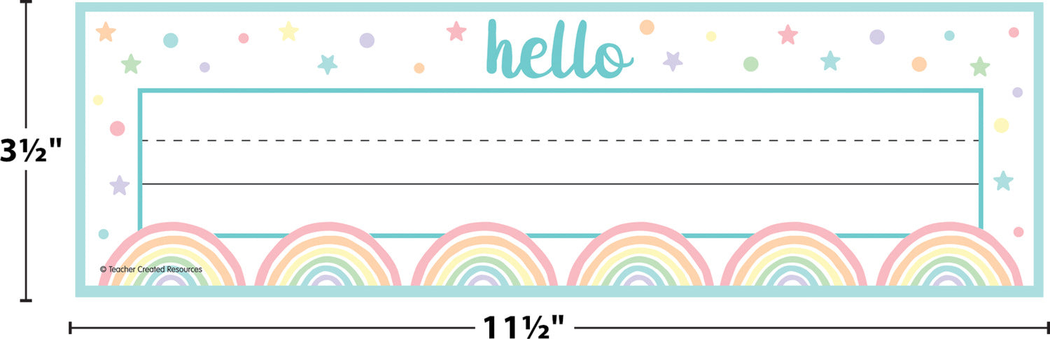 Pastel Pop Flat Name Plates