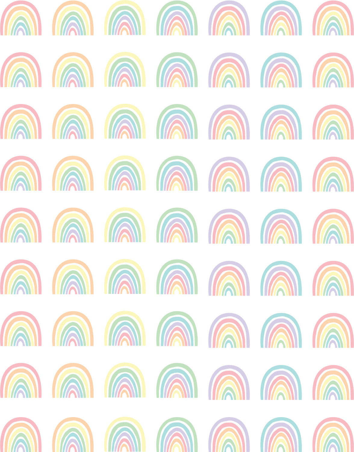 Pastel Pop Rainbows Mini Stickers