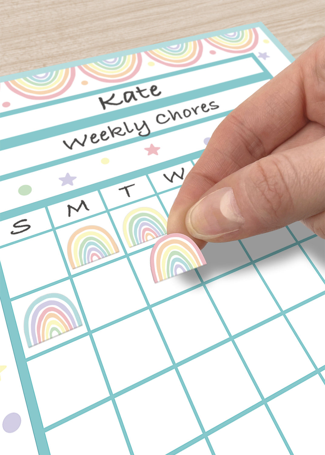 Pastel Pop Rainbows Mini Stickers