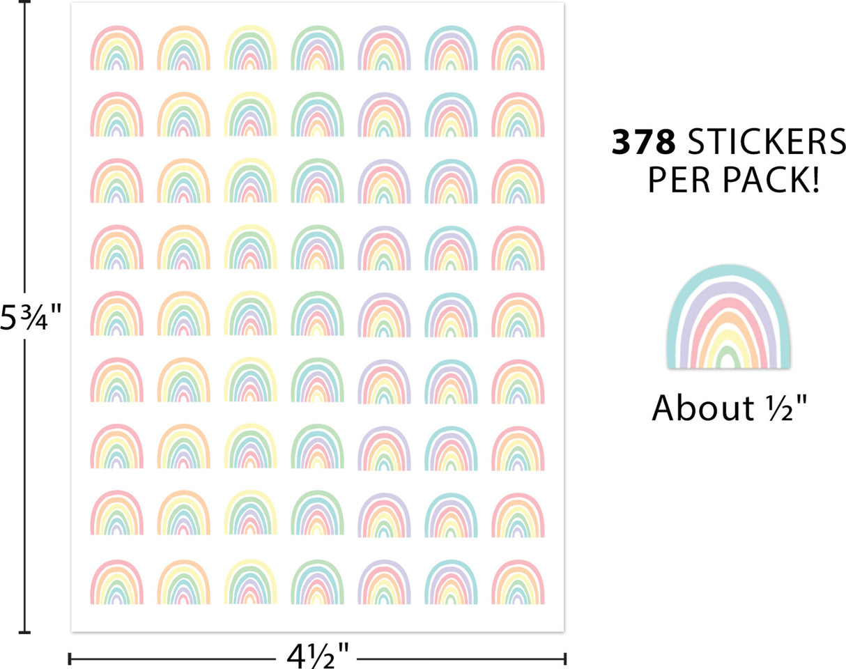 Pastel Pop Rainbows Mini Stickers