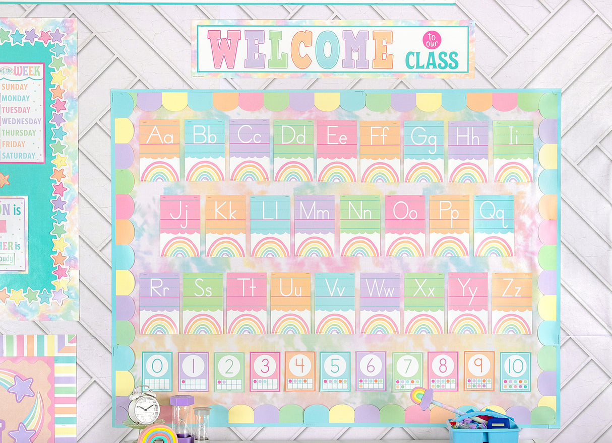 Pastel Blue Scalloped Border Trim