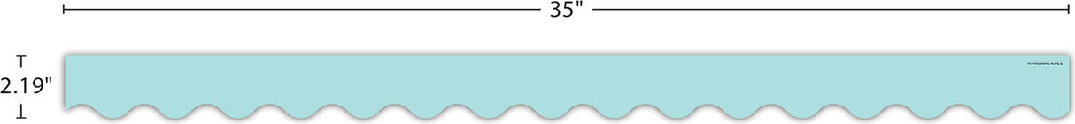 Pastel Blue Scalloped Border Trim