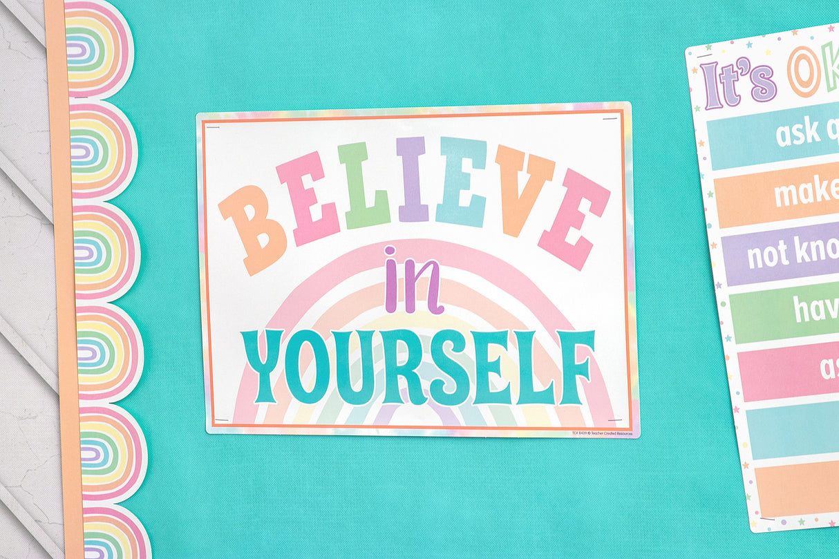 Pastel Pop Rainbows Die-Cut Border Trim