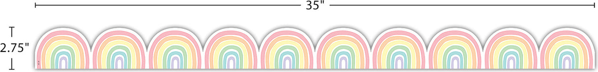 Pastel Pop Rainbows Die-Cut Border Trim