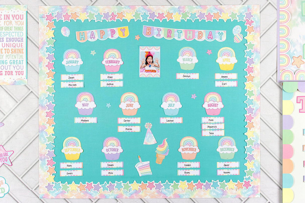 Pastel Pop Stars Die-Cut Border Trim