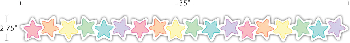 Pastel Pop Stars Die-Cut Border Trim