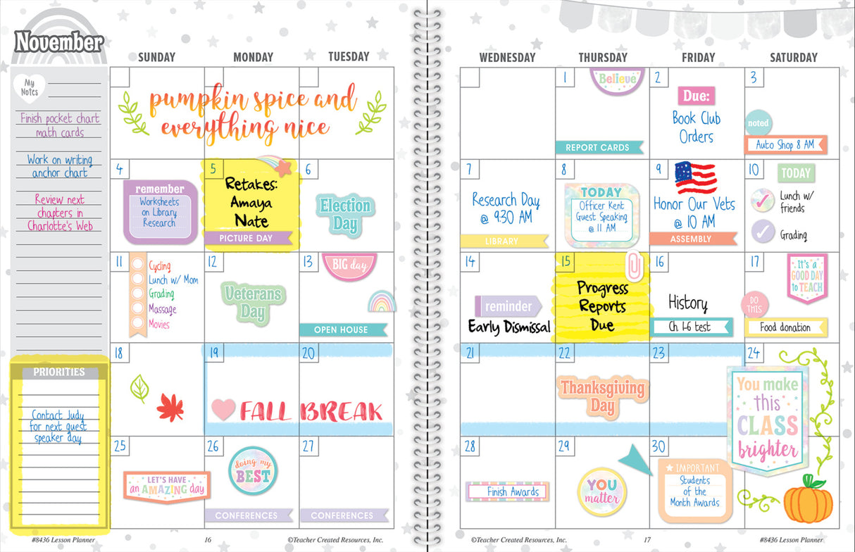 Pastel Pop Lesson Planner