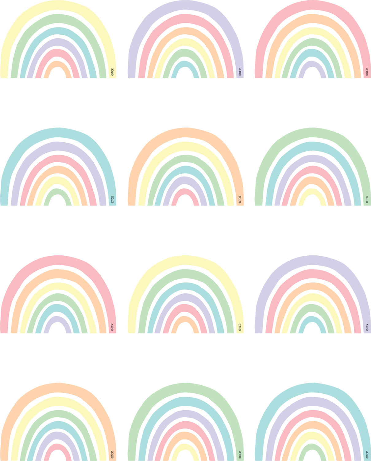 Pastel Pop Rainbows Mini Accents