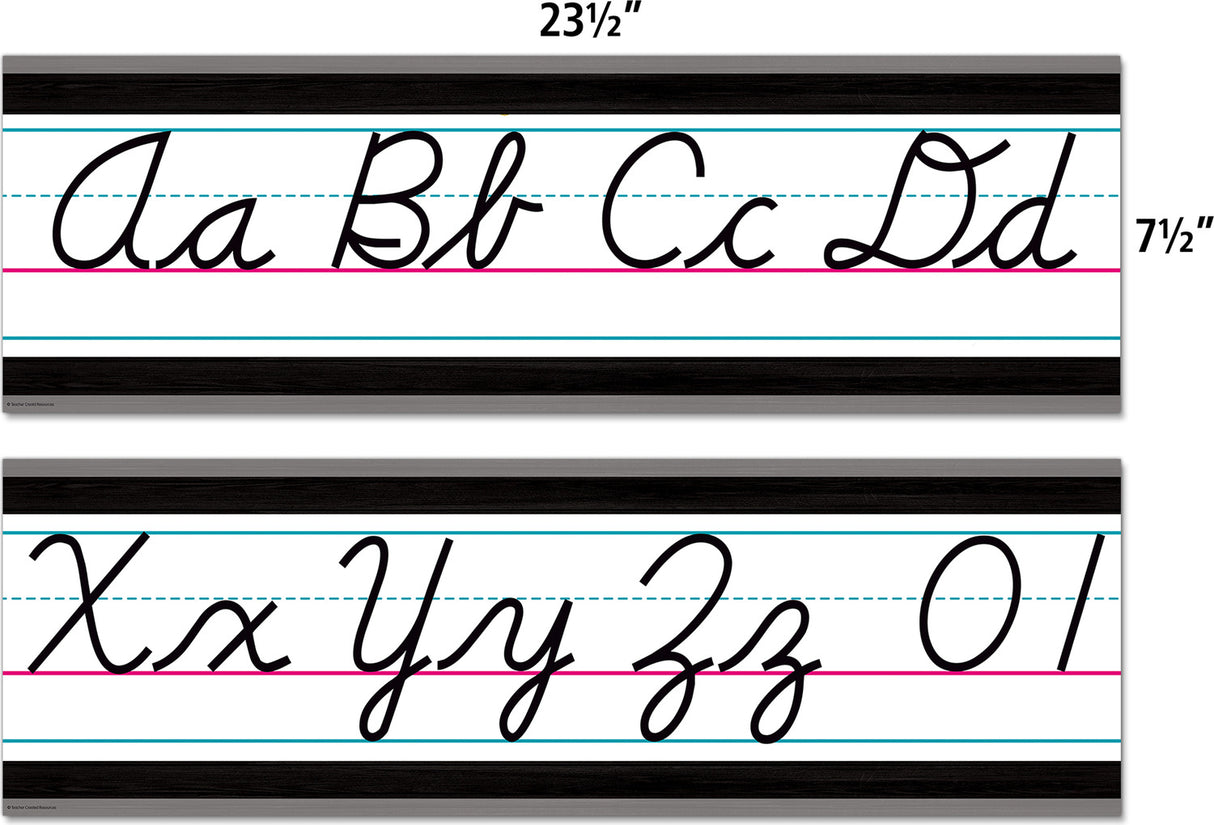 Modern Farmhouse Cursive Writing Bulletin Board