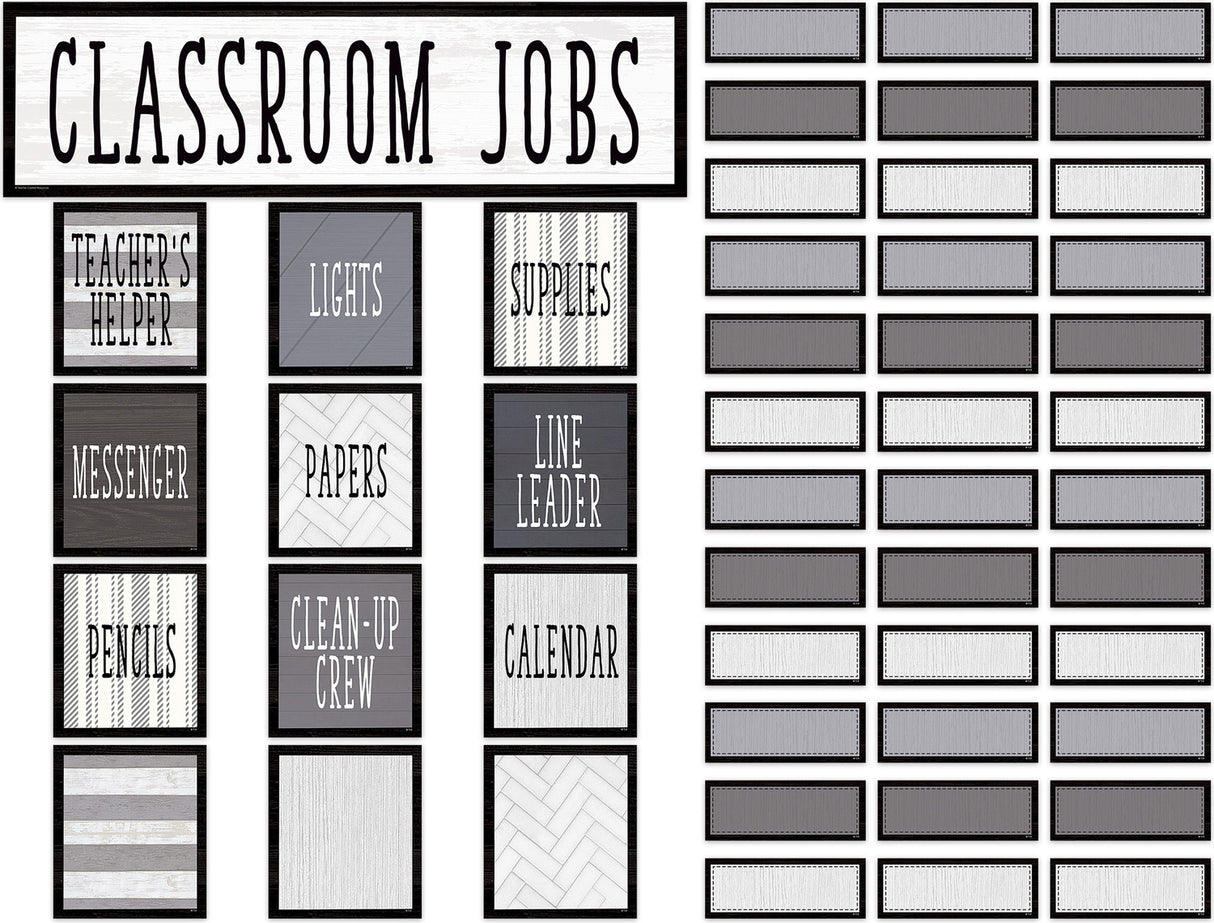 Modern Farmhouse Classroom Jobs Mini Bulletin Board