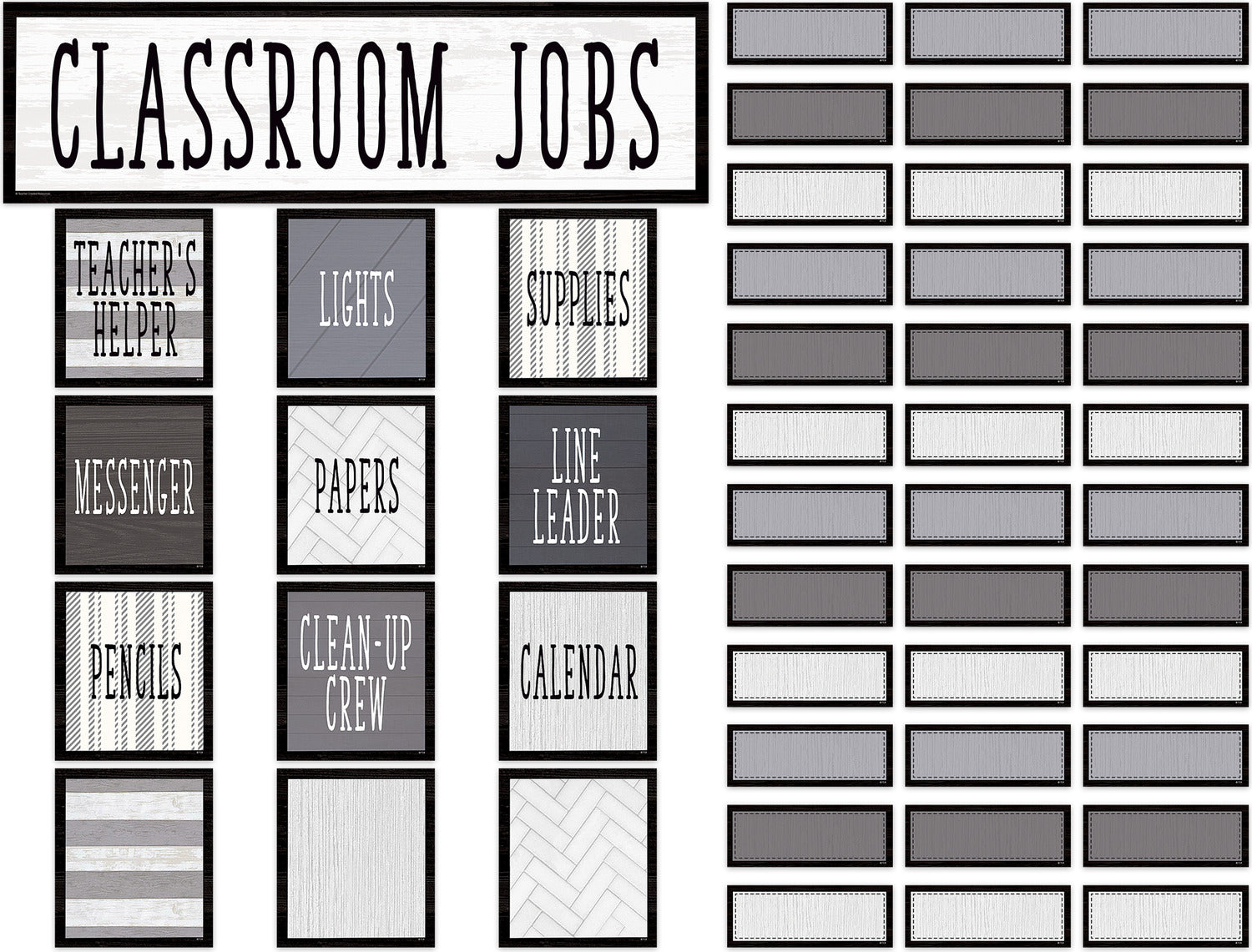 Modern Farmhouse Classroom Jobs Mini Bulletin Board