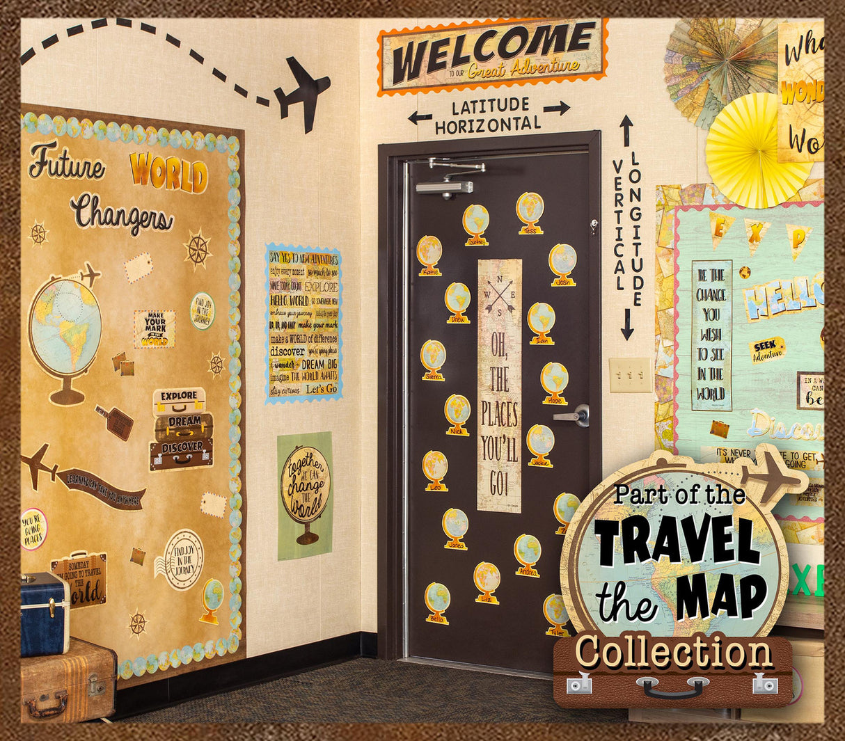 Travel the Map Bold Block 4" Letters Combo Pack