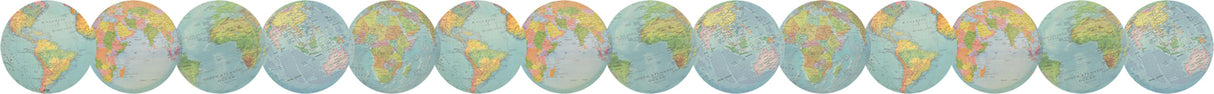 Travel the Map Globes Die-Cut Border Trim