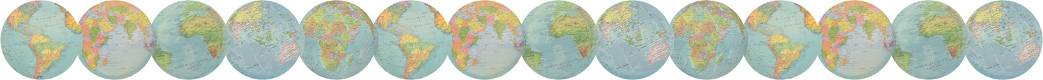 Travel the Map Globes Die-Cut Border Trim