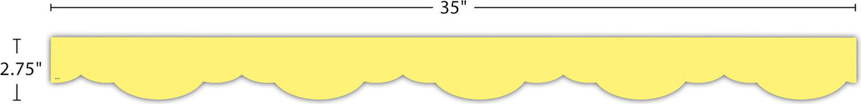 Lemon Yellow Fancy Scallops Border Trim