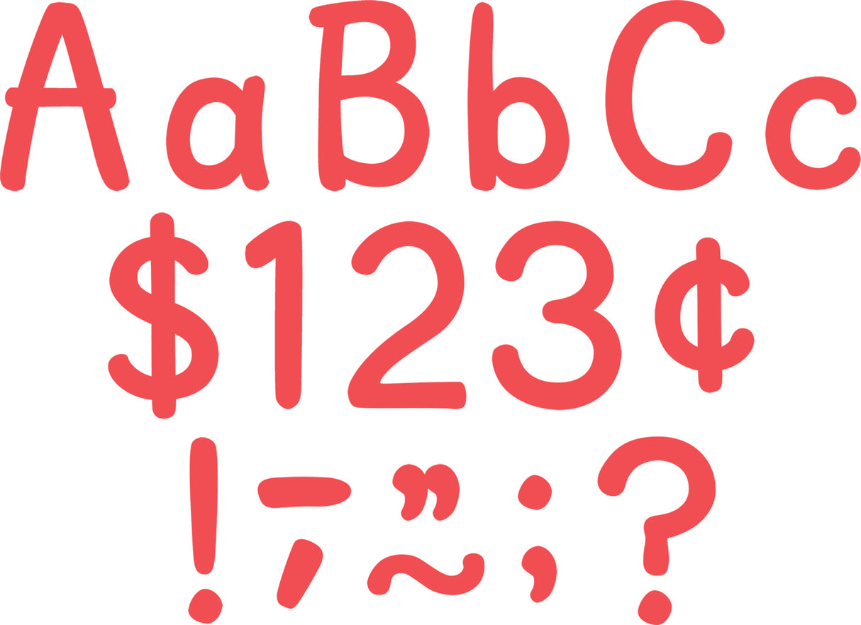 Melon Red 4" Modern Classic Letters Combo Pack
