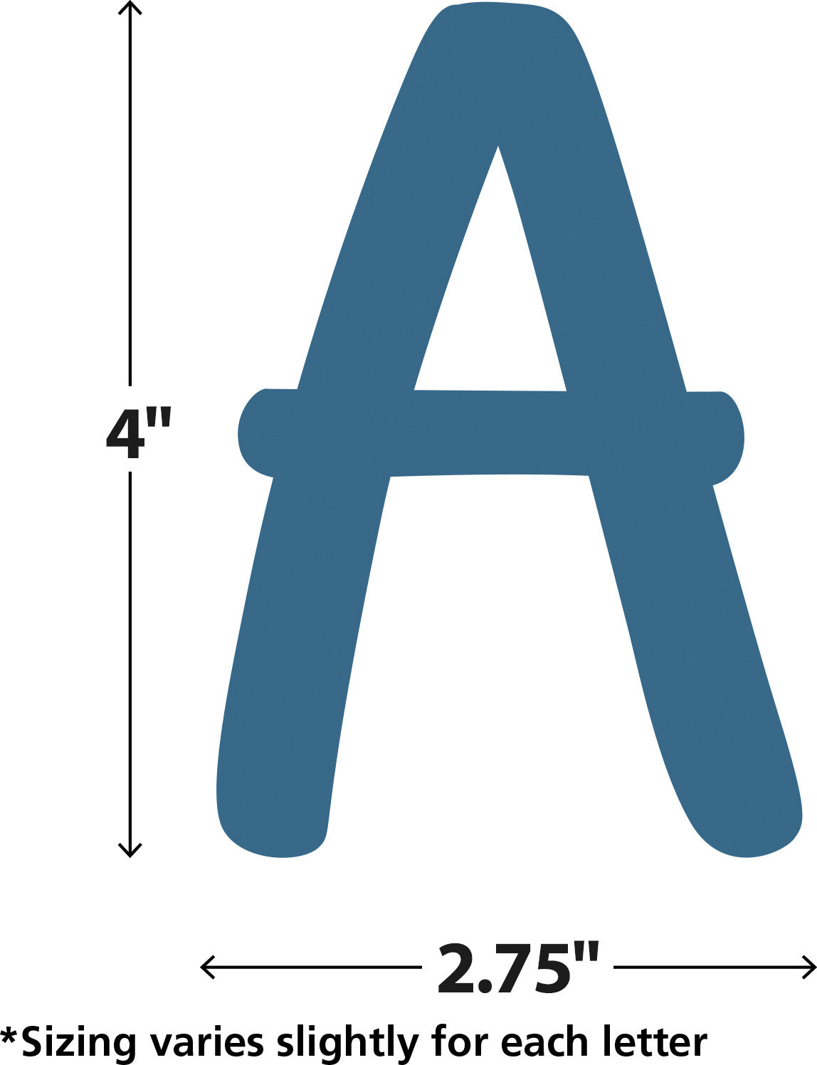 Slate Blue 4" Modern Classic Letters Combo Pack