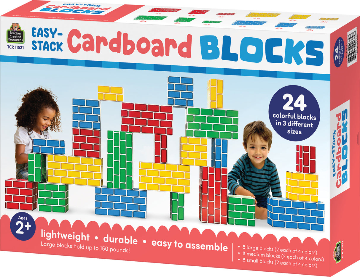 Easy-Stack Cardboard Blocks (24-Piece Set)
