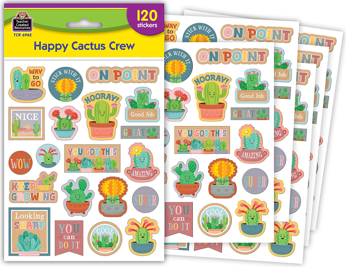 Happy Cactus Crew Stickers