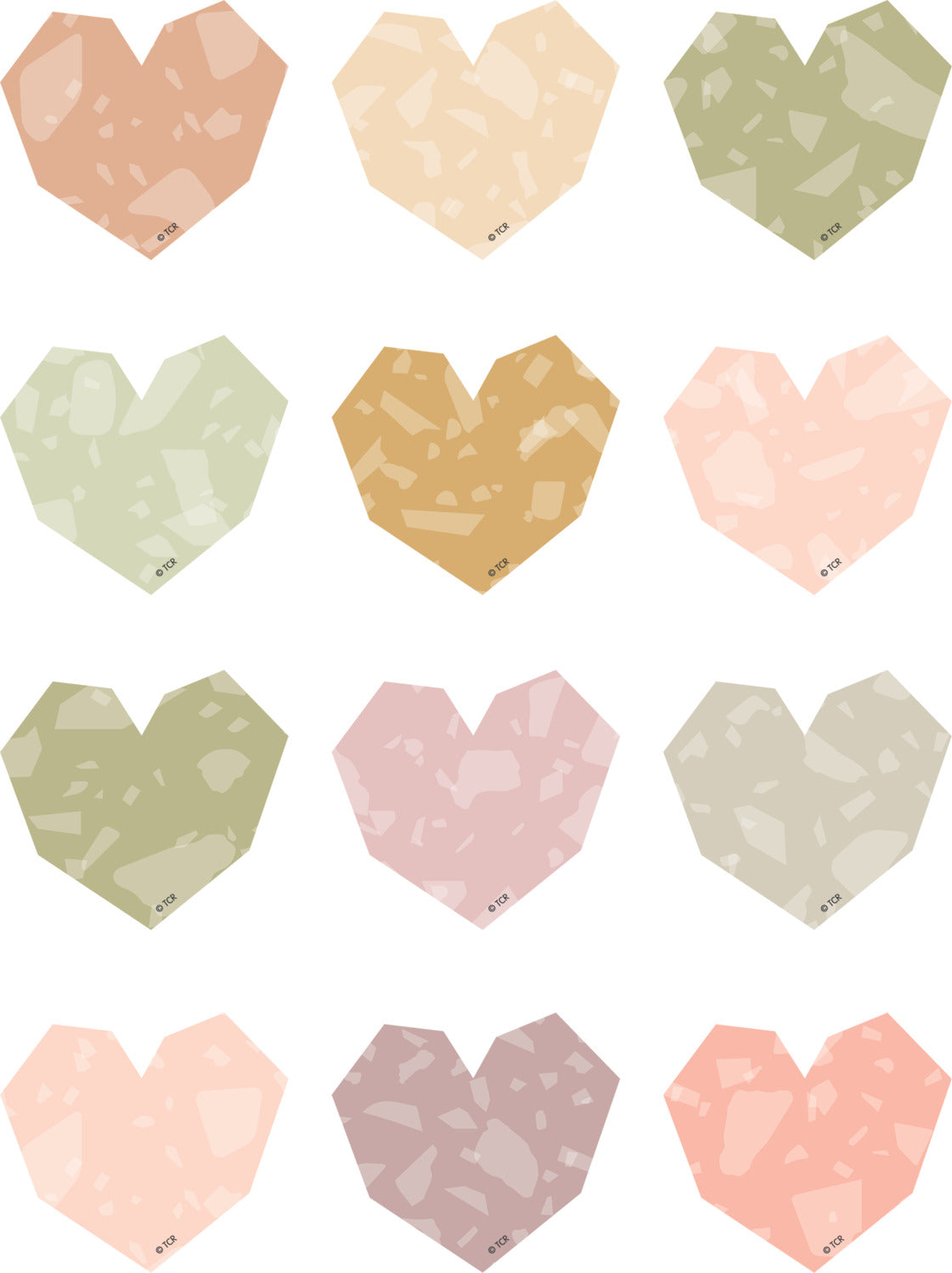 Terrazzo Tones Hearts Mini Accents