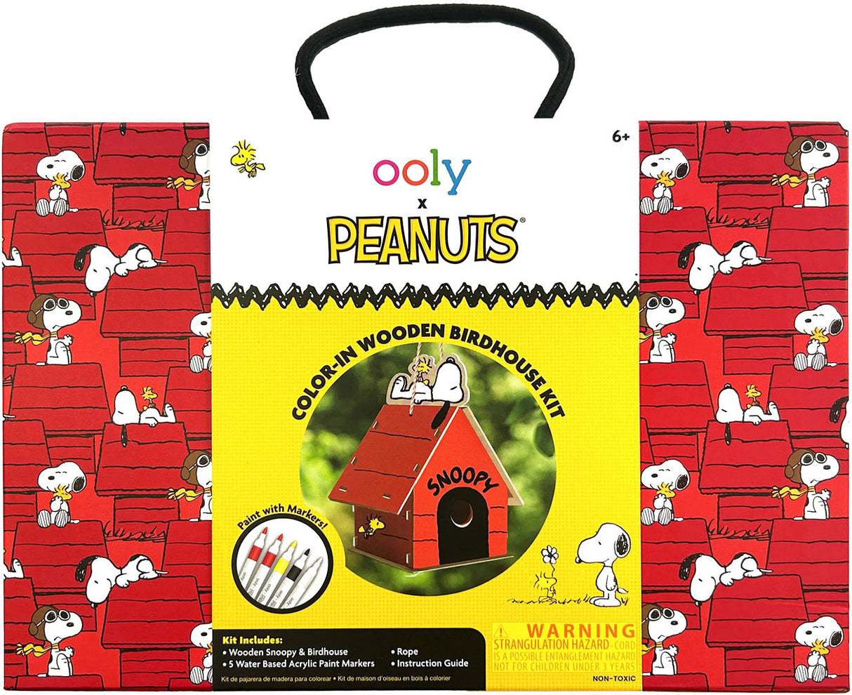 OOLY x PEANUTS: Color-In' Wooden Bird House Kit