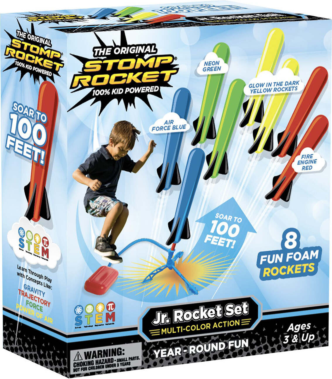 The Original Stomp Rocket Jr. Rocket Set Multi-Color Action