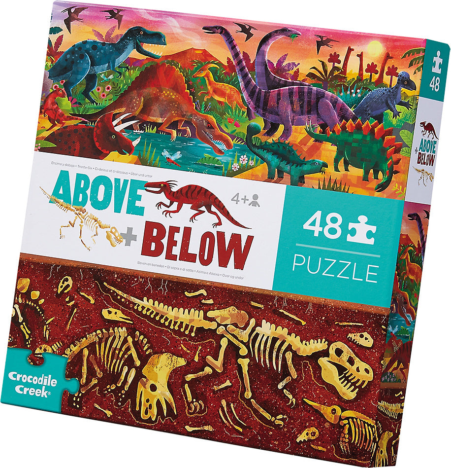 Above + Below Floor Puzzle - Dinosaur World 48 pc