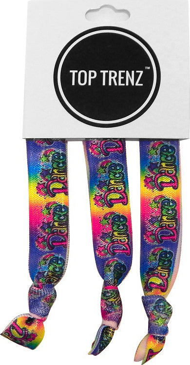 Dance Airbrush Ponytail Holders - 3 Pack