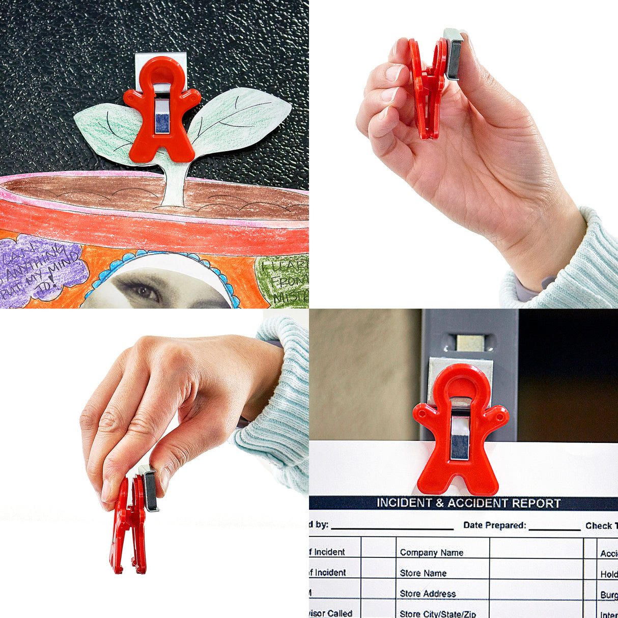 Magnet Man Magnetic Clip (assorted colors)