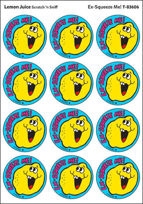 Ex-Squeeze Me! - Lemon Juice scent Retro Stinky Stickers® (24 ct.)